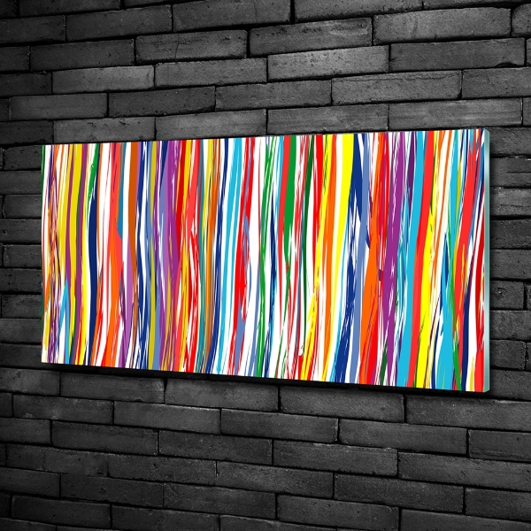 Wall art on glass Colorful stripes