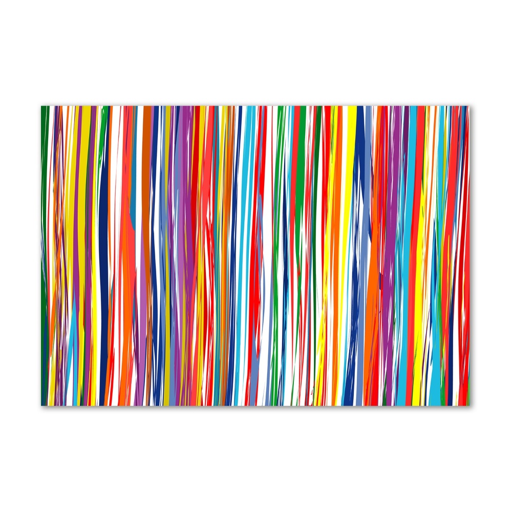 Wall art on glass Colorful stripes