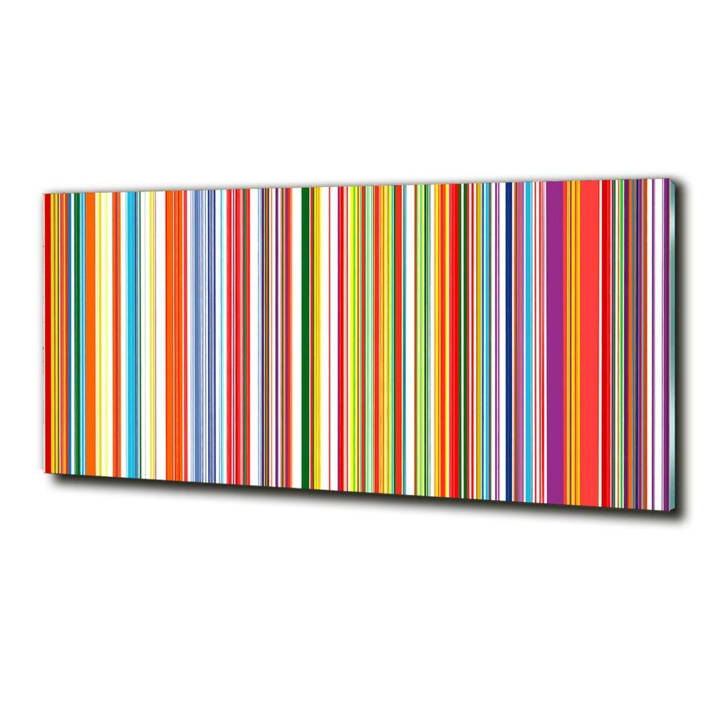 Glass wall art Colorful stripes