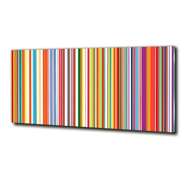 Glass wall art Colorful stripes