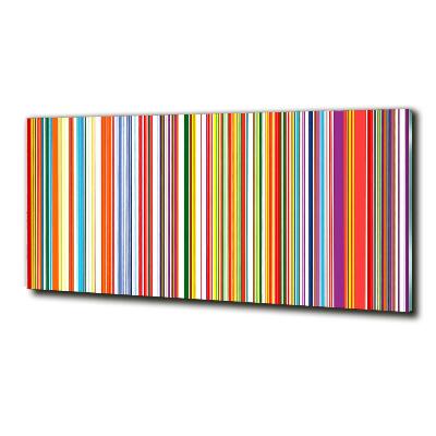 Glass wall art Colorful stripes