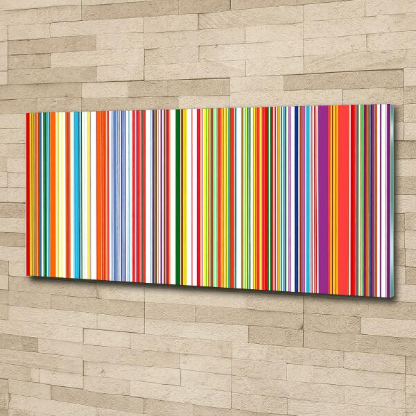 Glass wall art Colorful stripes