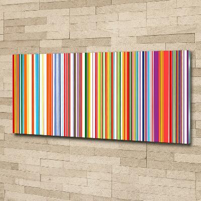 Glass wall art Colorful stripes