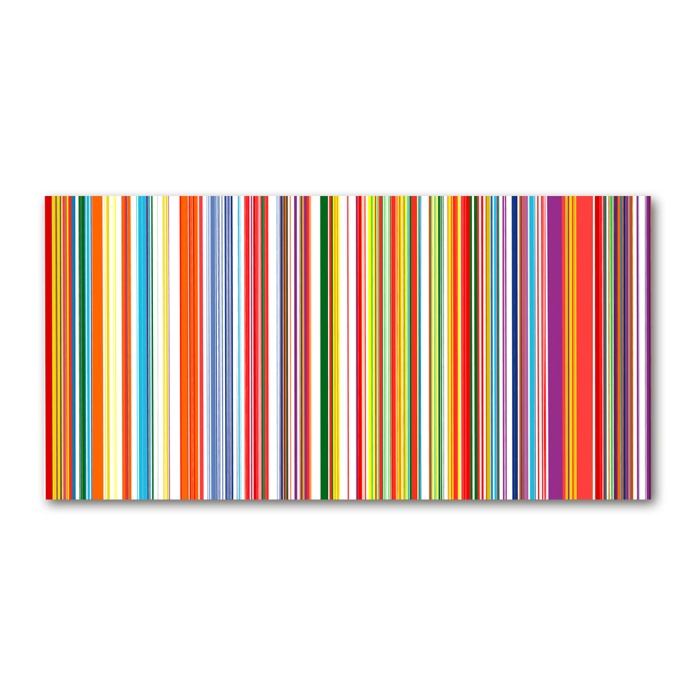 Glass wall art Colorful stripes