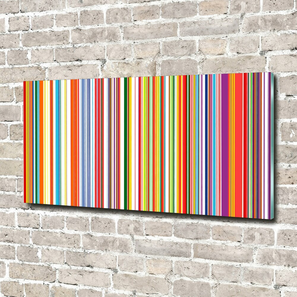 Glass wall art Colorful stripes