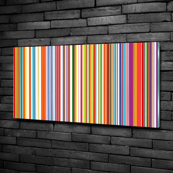 Glass wall art Colorful stripes