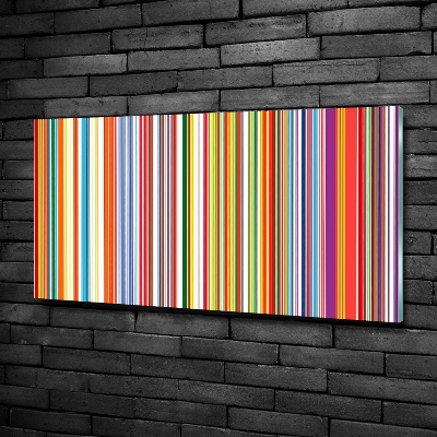 Glass wall art Colorful stripes