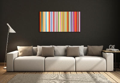 Glass wall art Colorful stripes