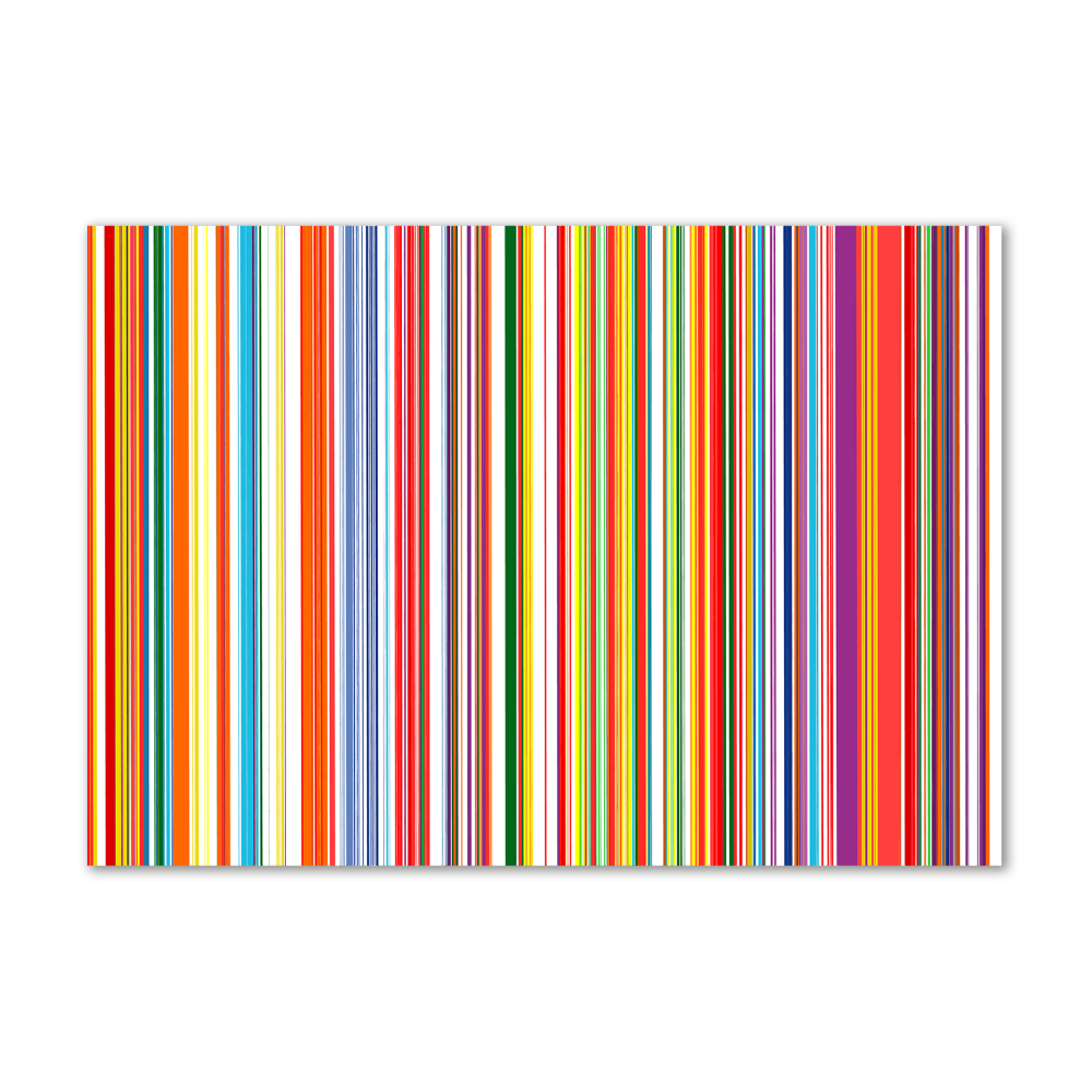 Glass wall art Colorful stripes