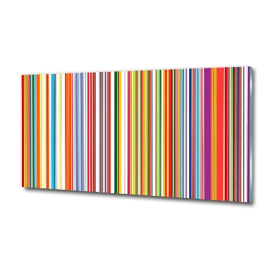 Glass wall art Colorful stripes