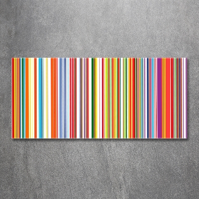 Glass wall art Colorful stripes