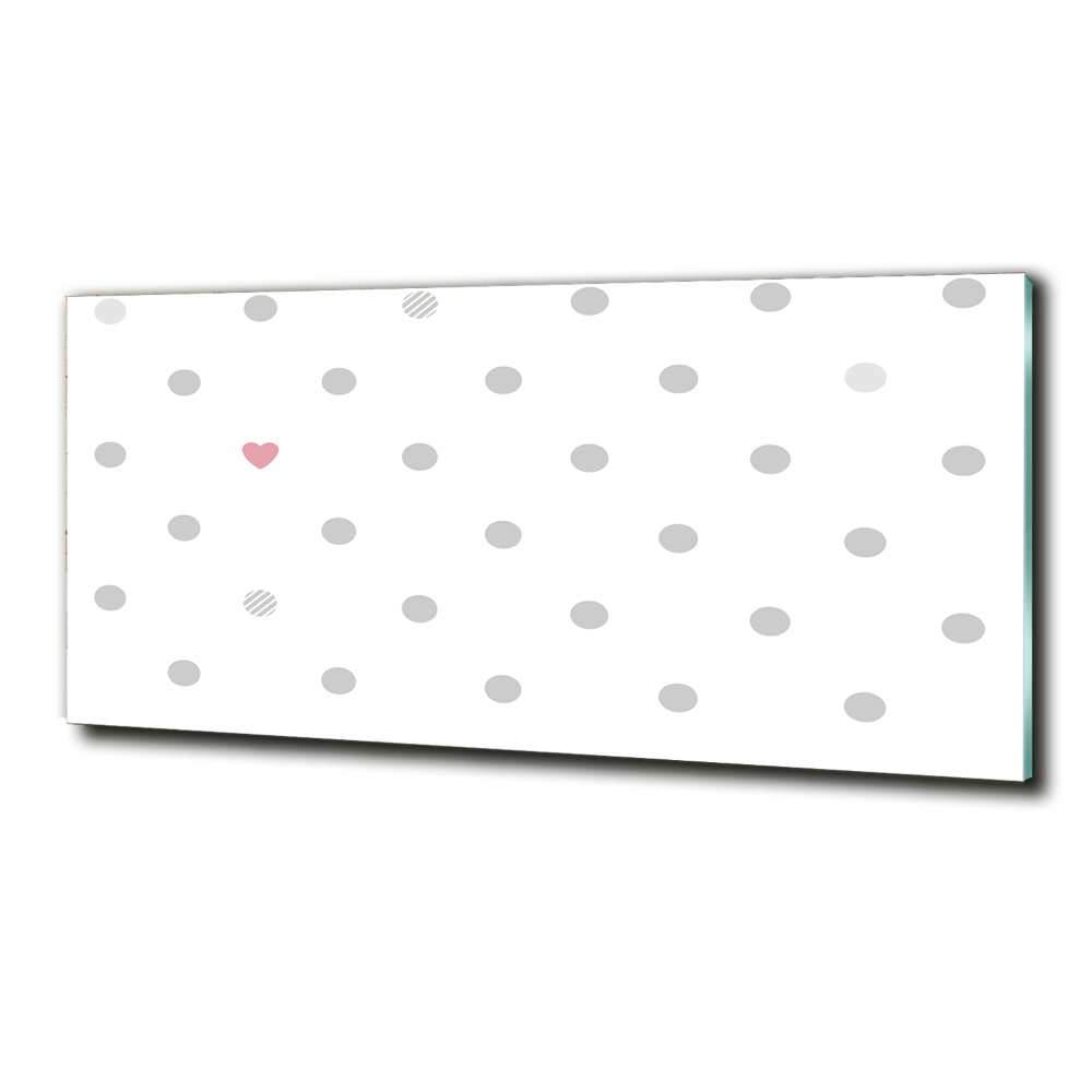 Wall art on glass Dots and hearts