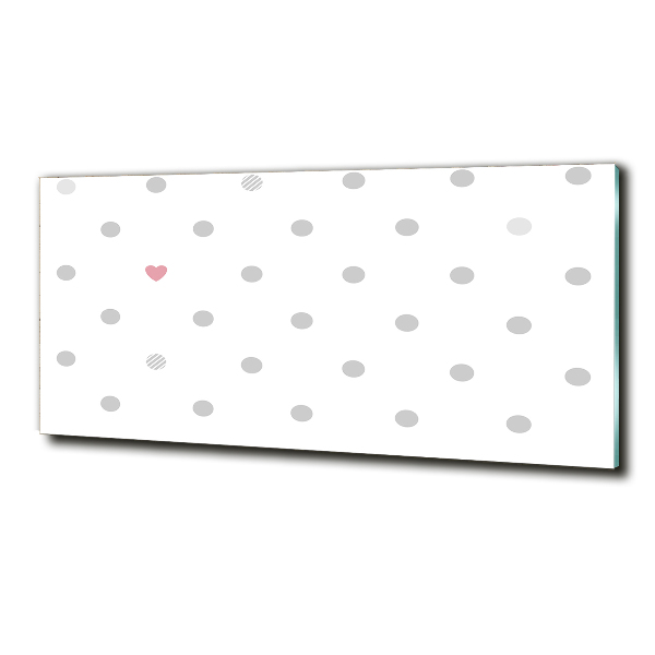 Wall art on glass Dots and hearts