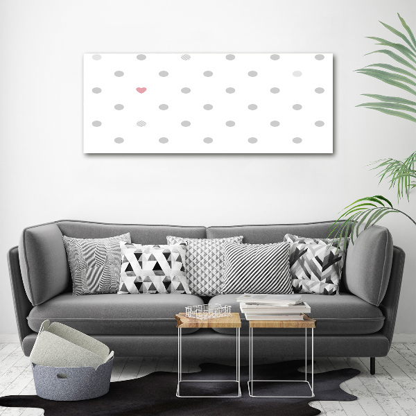 Wall art on glass Dots and hearts