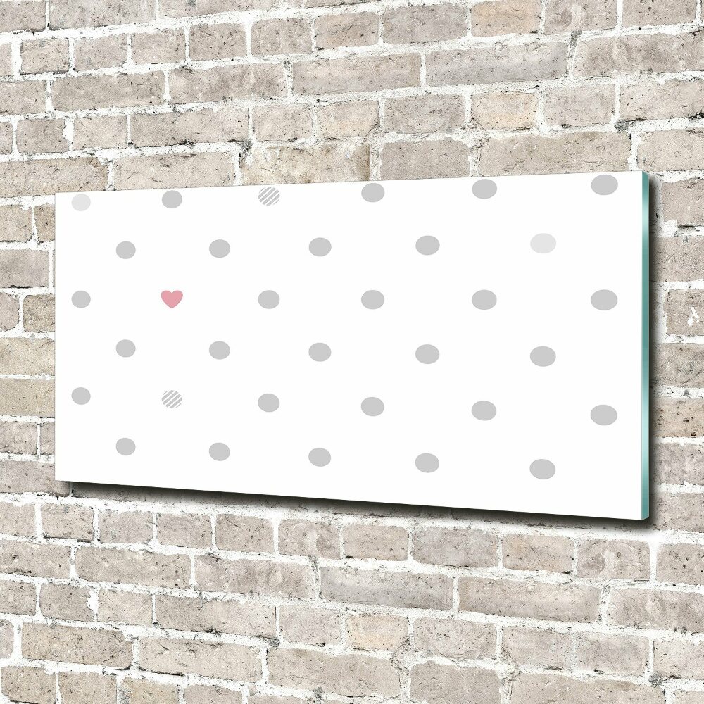 Wall art on glass Dots and hearts