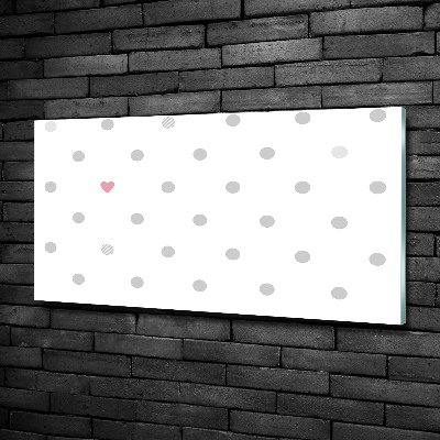 Wall art on glass Dots and hearts