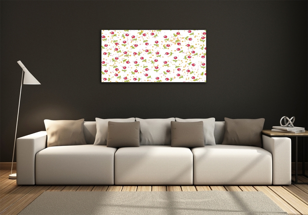 Wall art on glass Cherry