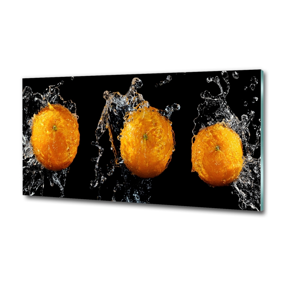 Wall art on glass Oranges and water