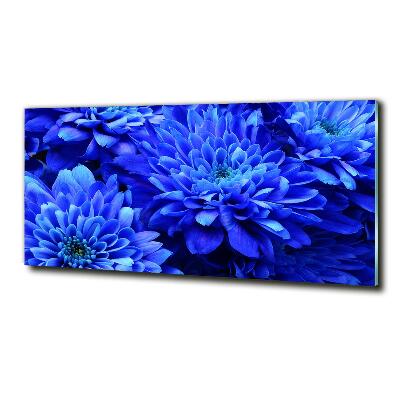 Glass art print Blue aster