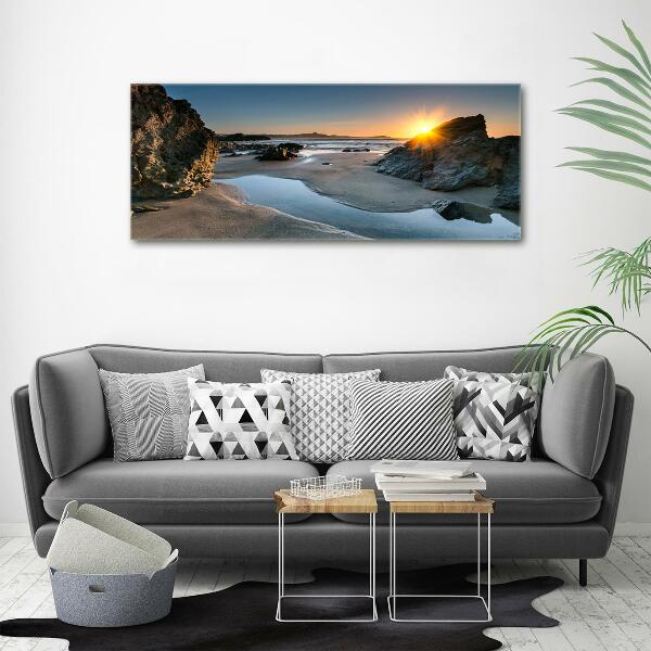 Wall art on glass Beach rocks