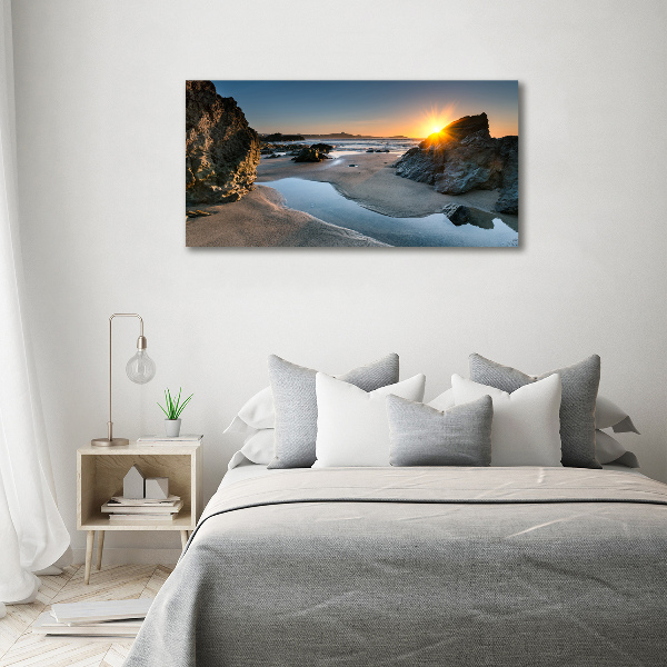 Wall art on glass Beach rocks