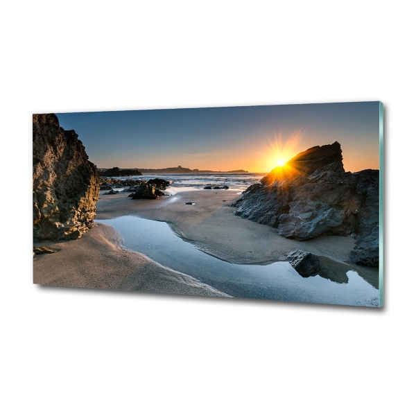 Wall art on glass Beach rocks