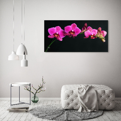 Wall art on glass Orchid