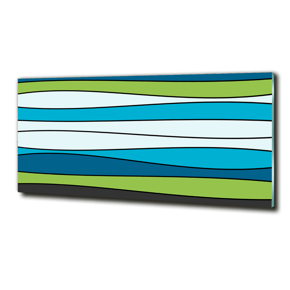 Glass wall art Colorful stripes