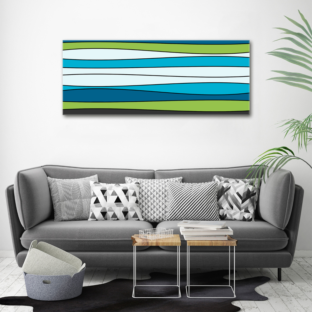 Glass wall art Colorful stripes