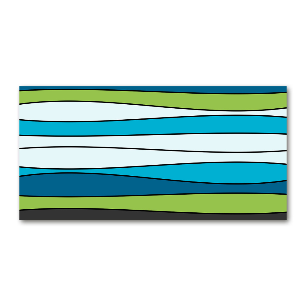 Glass wall art Colorful stripes