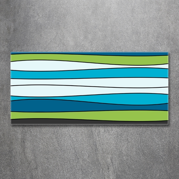 Glass wall art Colorful stripes