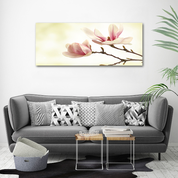 Wall art on glass Magnolia