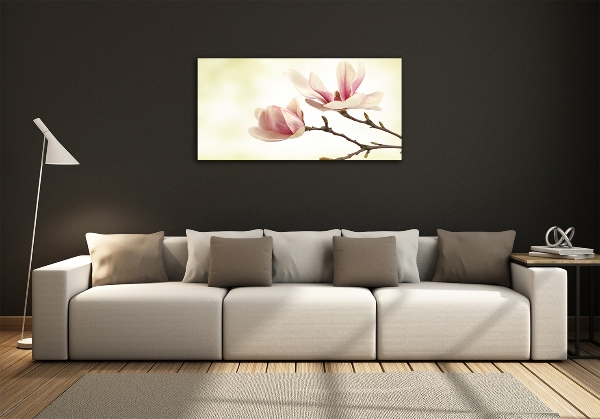 Wall art on glass Magnolia