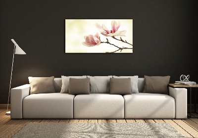 Wall art on glass Magnolia