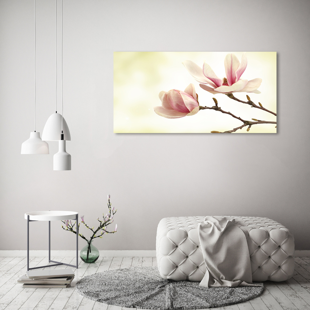 Wall art on glass Magnolia