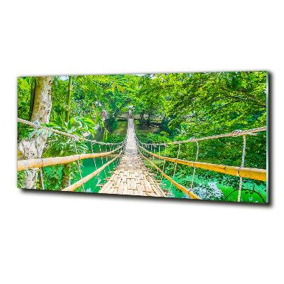 Wall art on glass Bamboo forest bridge