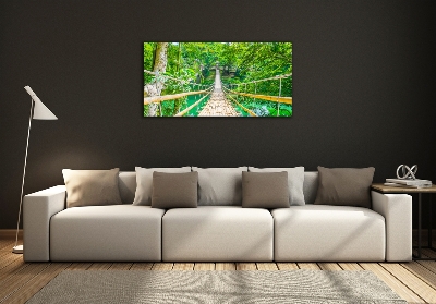 Wall art on glass Bamboo forest bridge