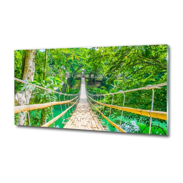 Wall art on glass Bamboo forest bridge