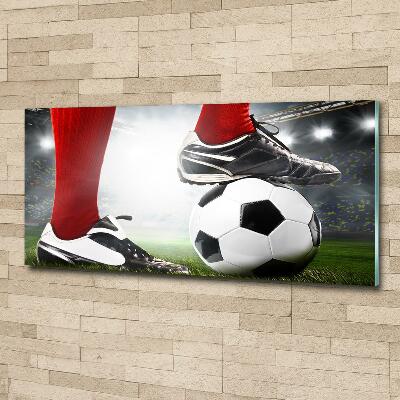 Glass art print Footballer's legs