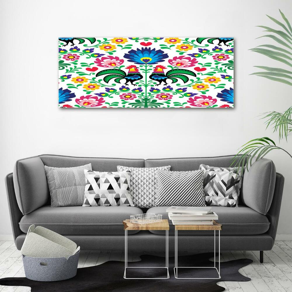 Wall art on glass Ethnic pattern