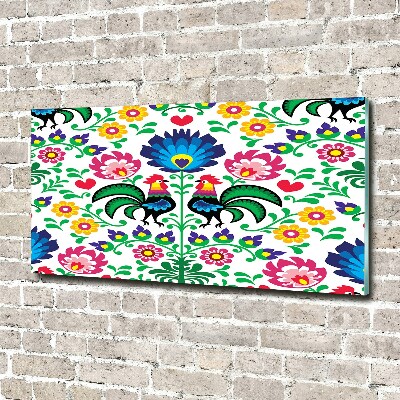 Wall art on glass Ethnic pattern