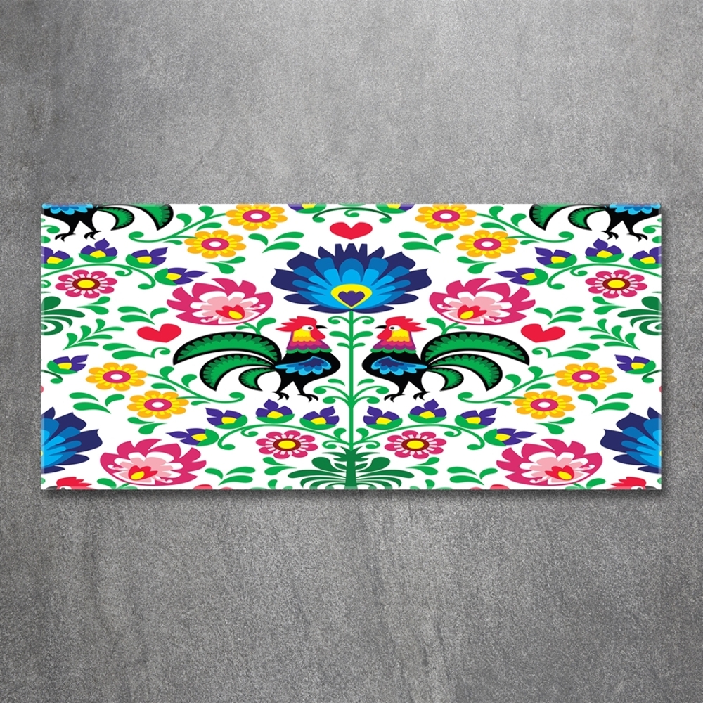 Wall art on glass Ethnic pattern