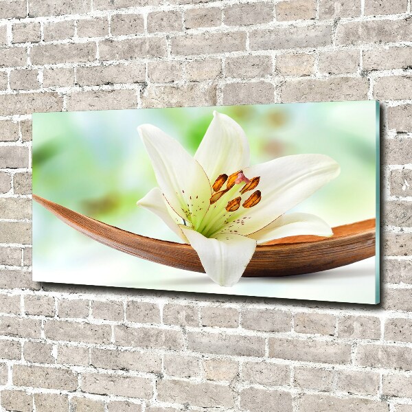 Wall art on glass Lily