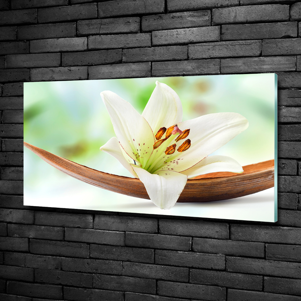 Wall art on glass Lily