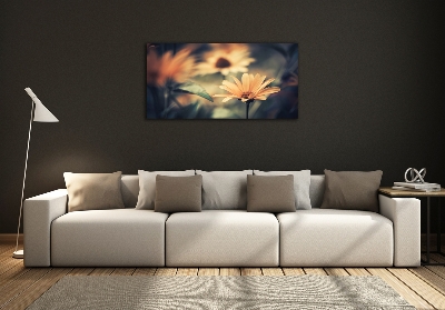 Wall art on glass Spring flower