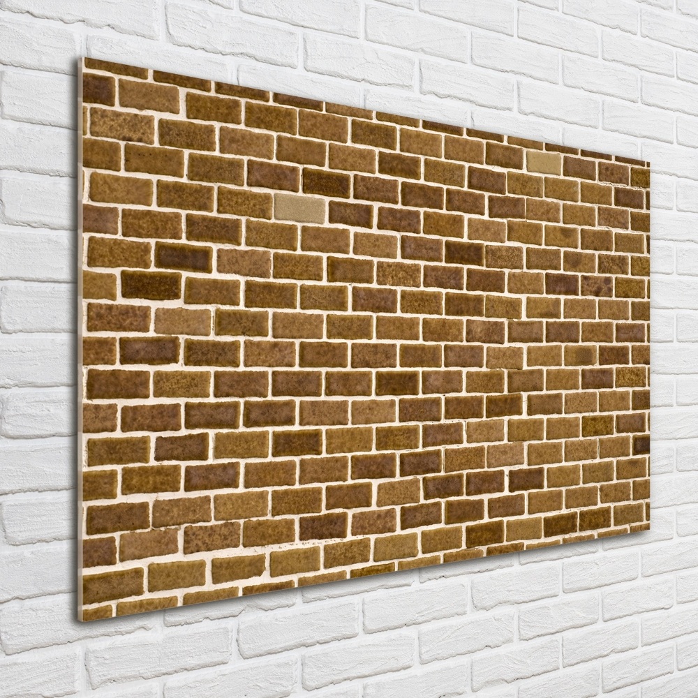 Glass wall art Brick wall