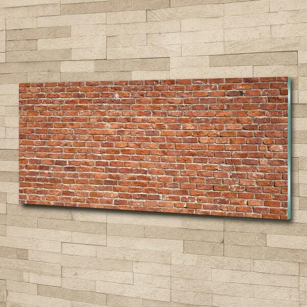 Wall art on glass Brick wall