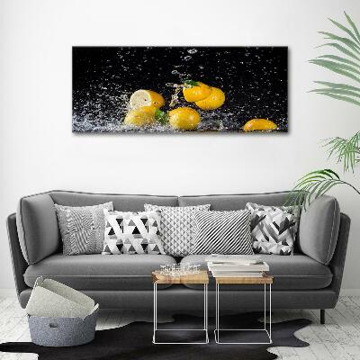 Wall art on glass Lemons and water