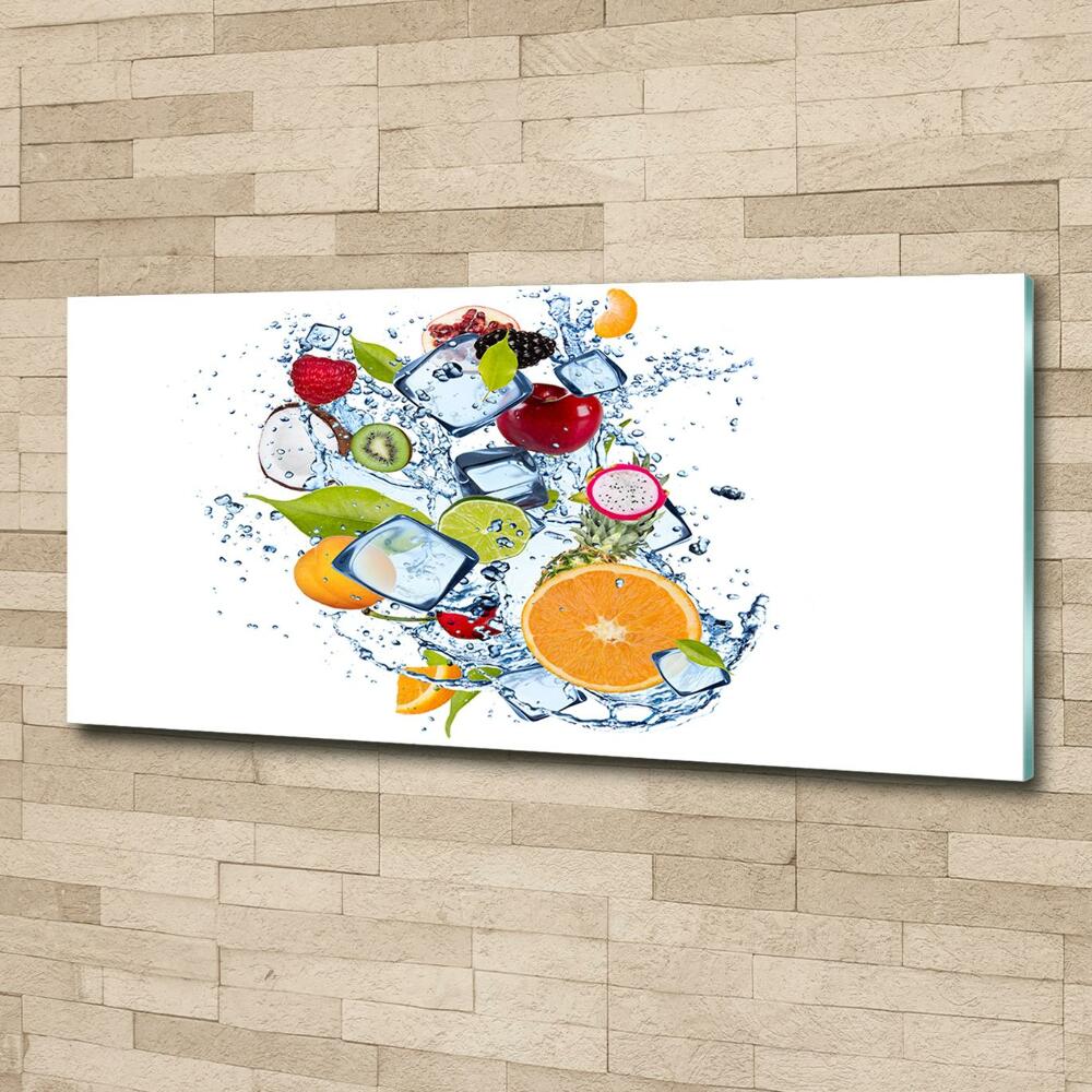 Glass wall art Fruit and ice