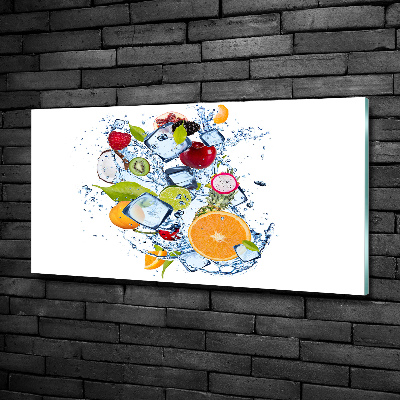 Glass wall art Fruit and ice